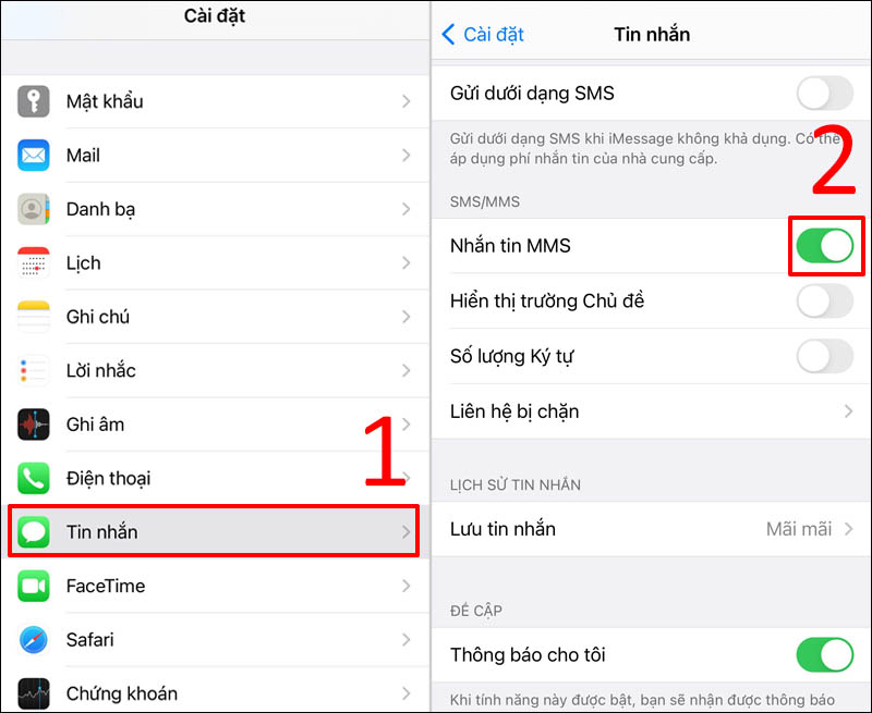 Cách gửi tin nhắn MMS trên iPhone